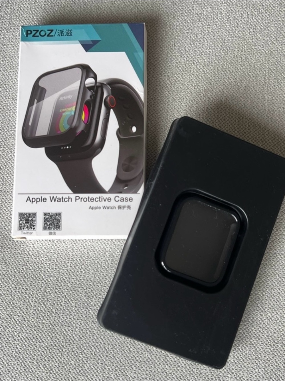 Black Apple Watch 44mm Case with Screen Protector & Bumper - Series SE/SE2 4/5/6